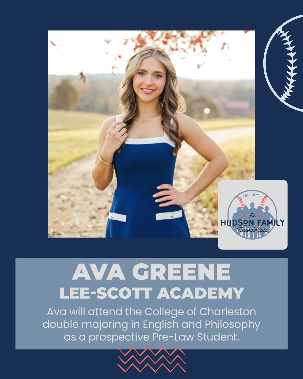 Ava Greene, 2026 Hudson Family Foundation scholarship recipient