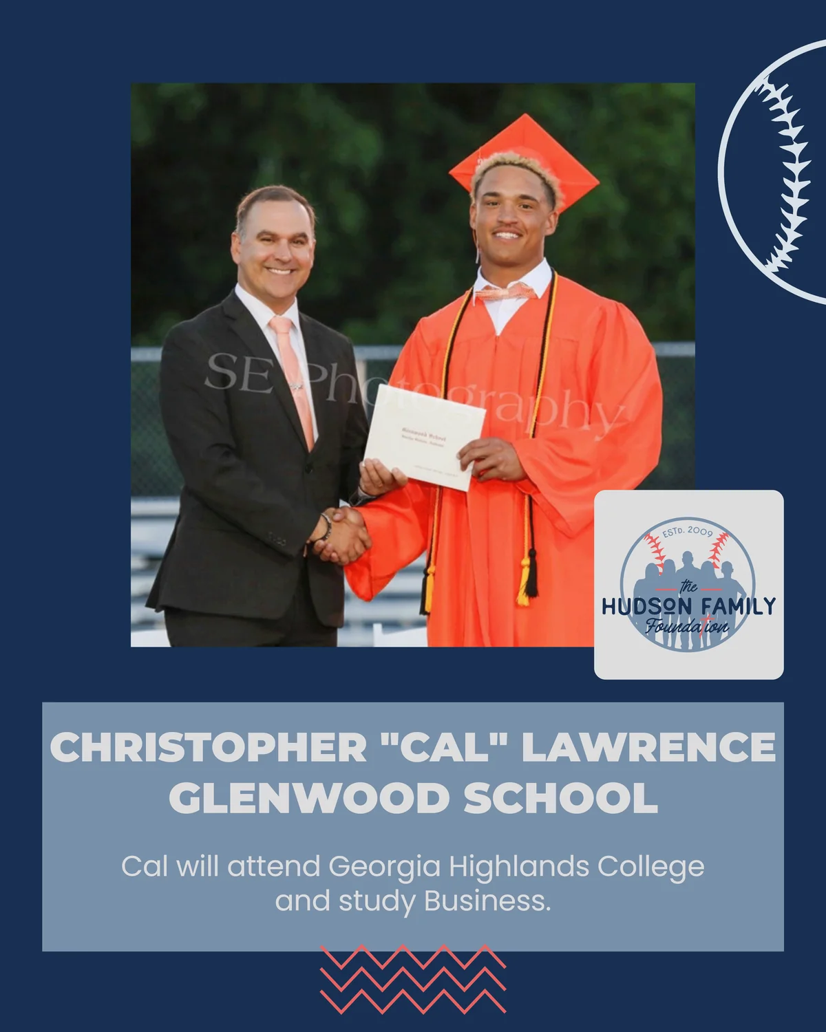 Cal Lawrence, 2026 Hudson Family Foundation scholarship recipient
