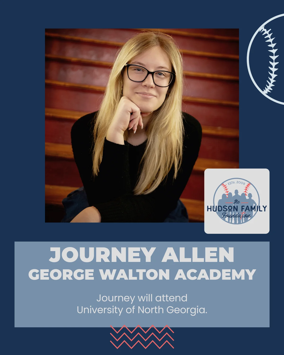Journey Allen, 2026 Hudson Family Foundation scholarship recipient