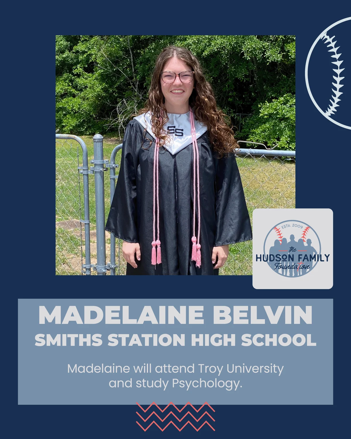 Madelaine Belvin, 2026 Hudson Family Foundation scholarship recipient