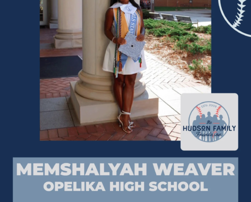 Memshalyah Weaver, 2026 Hudson Family Foundation scholarship recipient