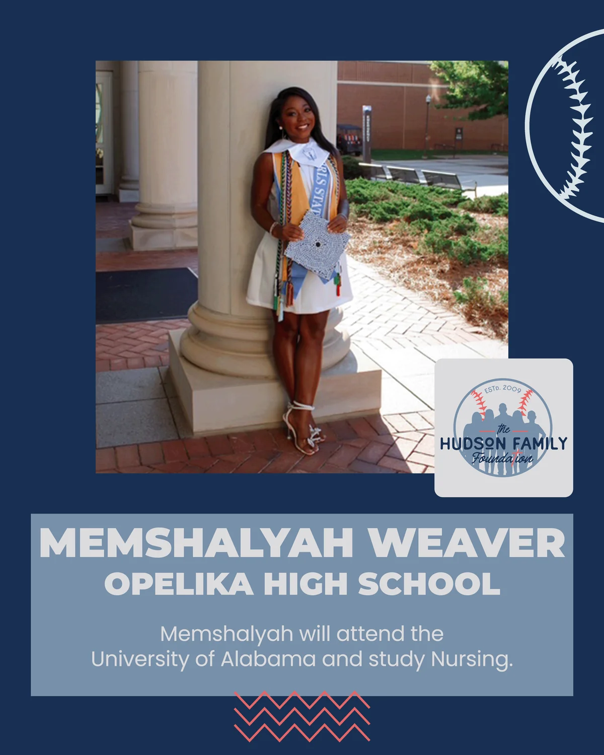 Memshalyah Weaver, 2026 Hudson Family Foundation scholarship recipient
