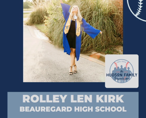 Rolley Len Kirk, 2026 Hudson Family Foundation scholarship recipient