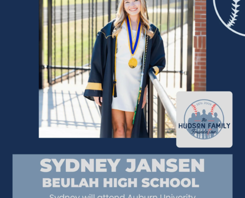 Sydney Jansen, 2026 Hudson Family Foundation scholarship recipient